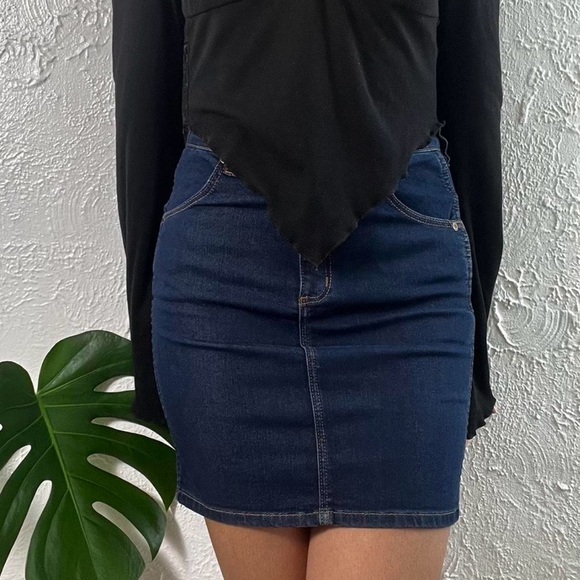ROLLA'S Dark Blue Denim Pencil Skirt - Picture 1 of 3